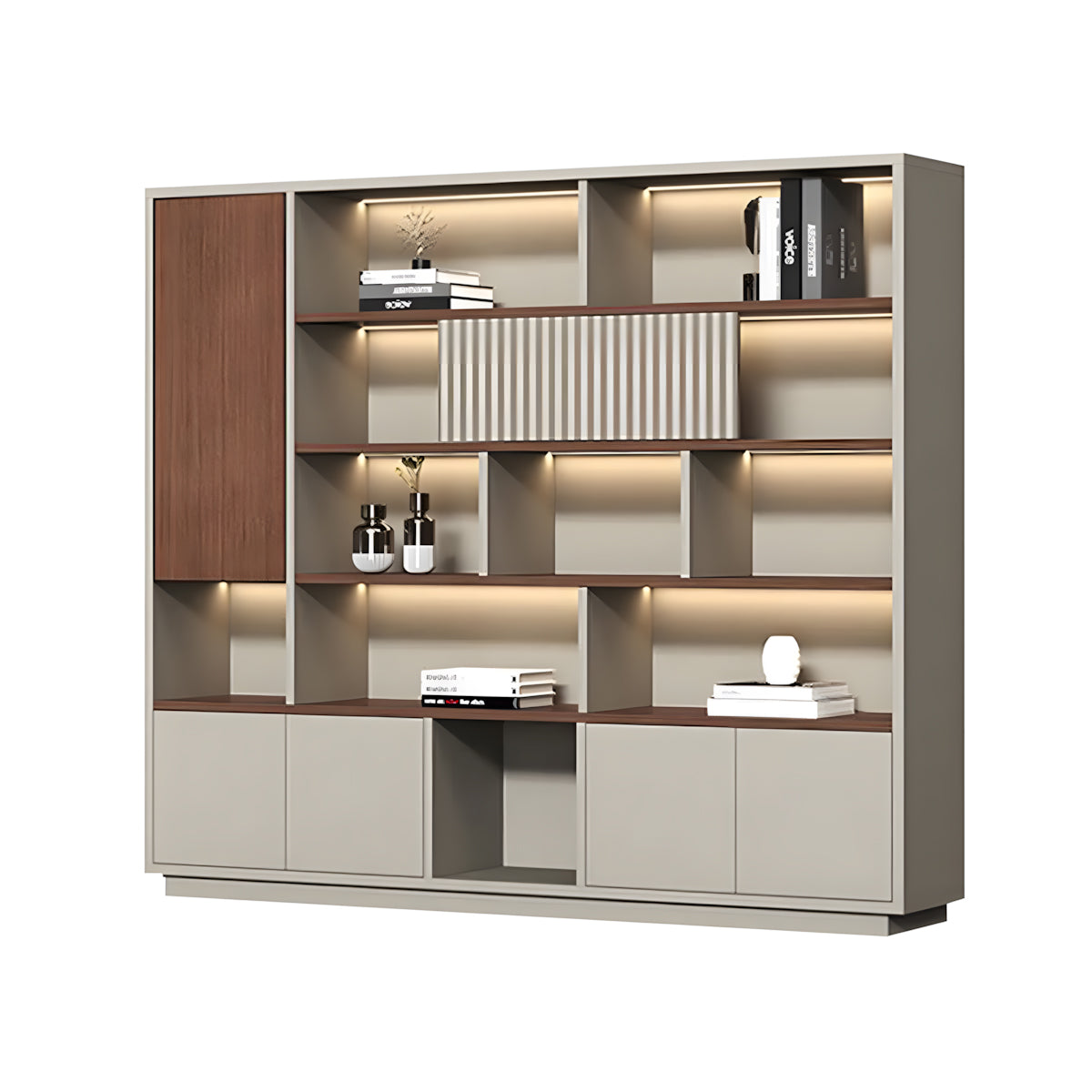Premium Lacquered Executive Desk with Desktop Cable Box for Manager Offices