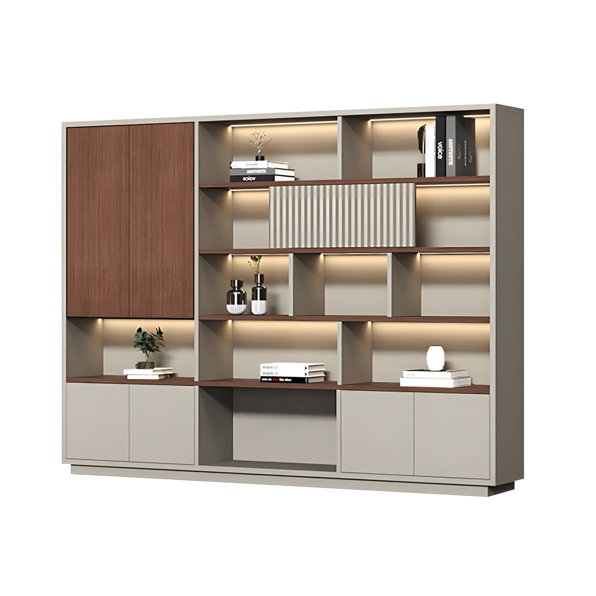 Premium Lacquered Executive Desk with Desktop Cable Box for Manager Offices