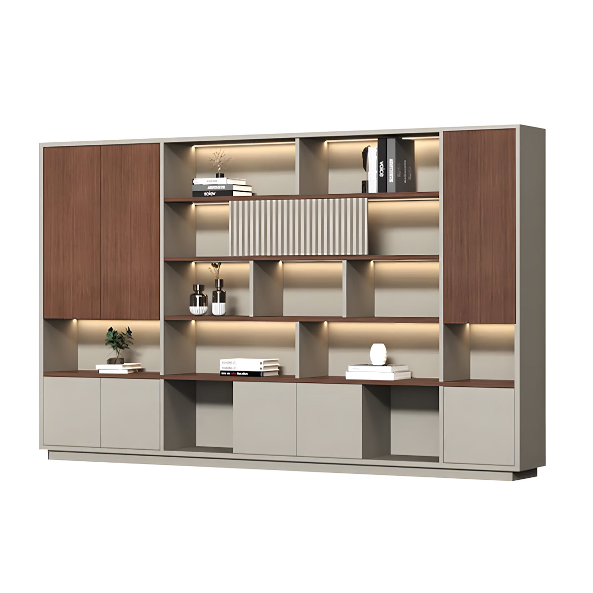 Premium Lacquered Executive Desk with Desktop Cable Box for Manager Offices
