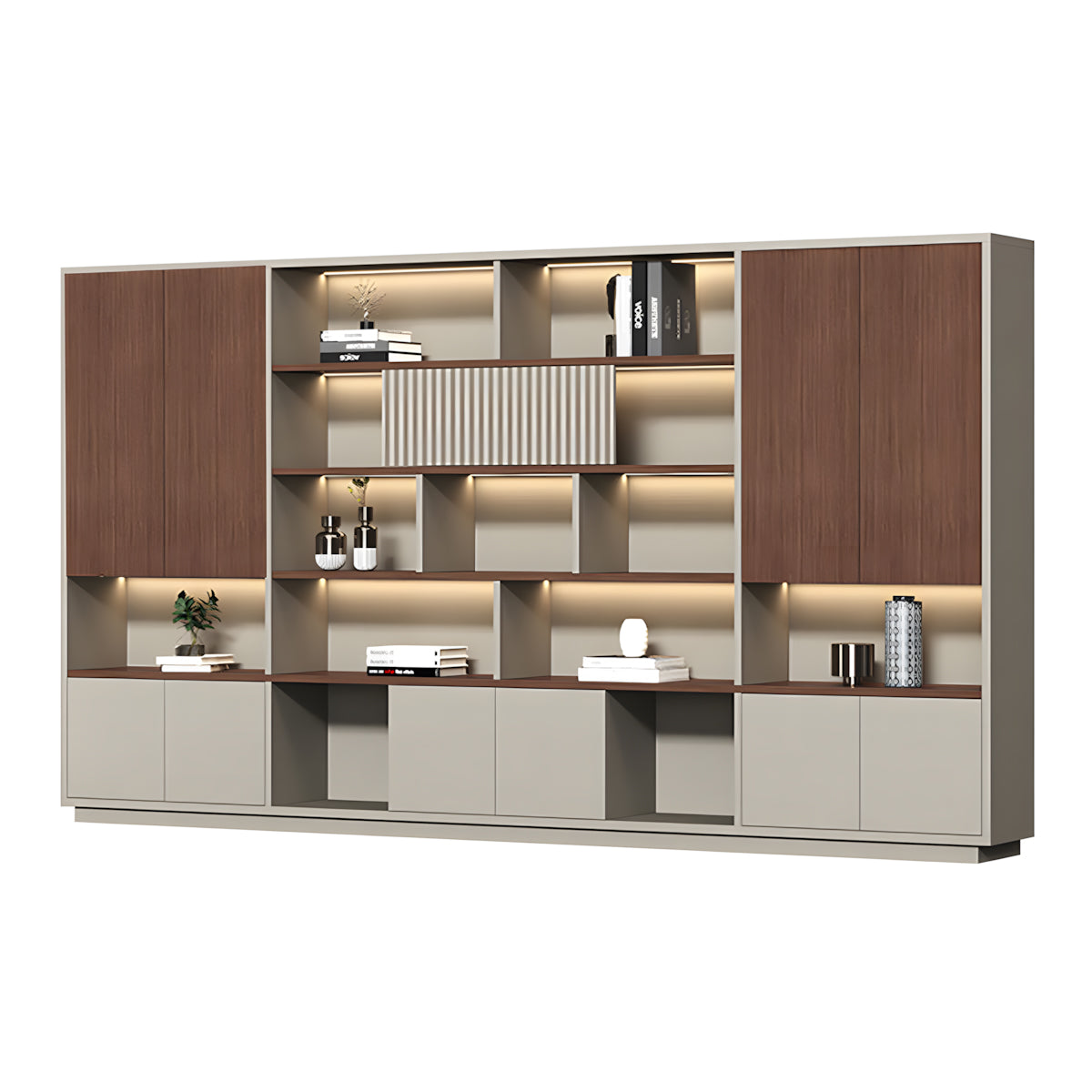 Premium Lacquered Executive Desk with Desktop Cable Box for Manager Offices