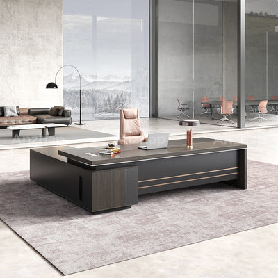 Stylish Minimalist Executive Desk with Spacious Work Surface