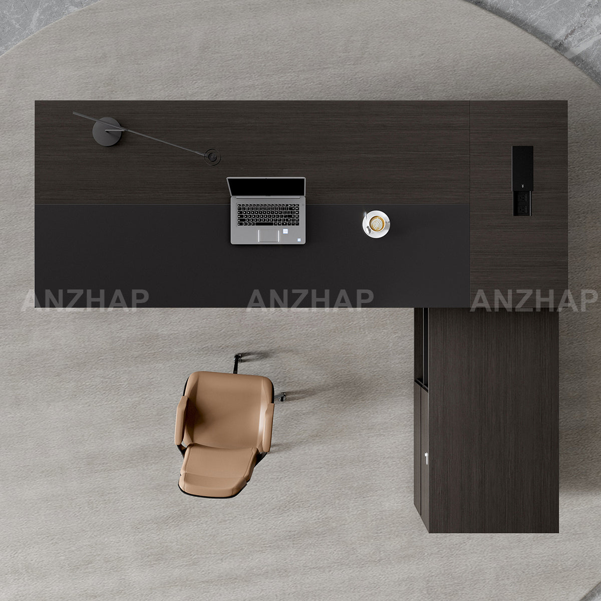 Stylish Minimalist Executive Desk with Spacious Work Surface