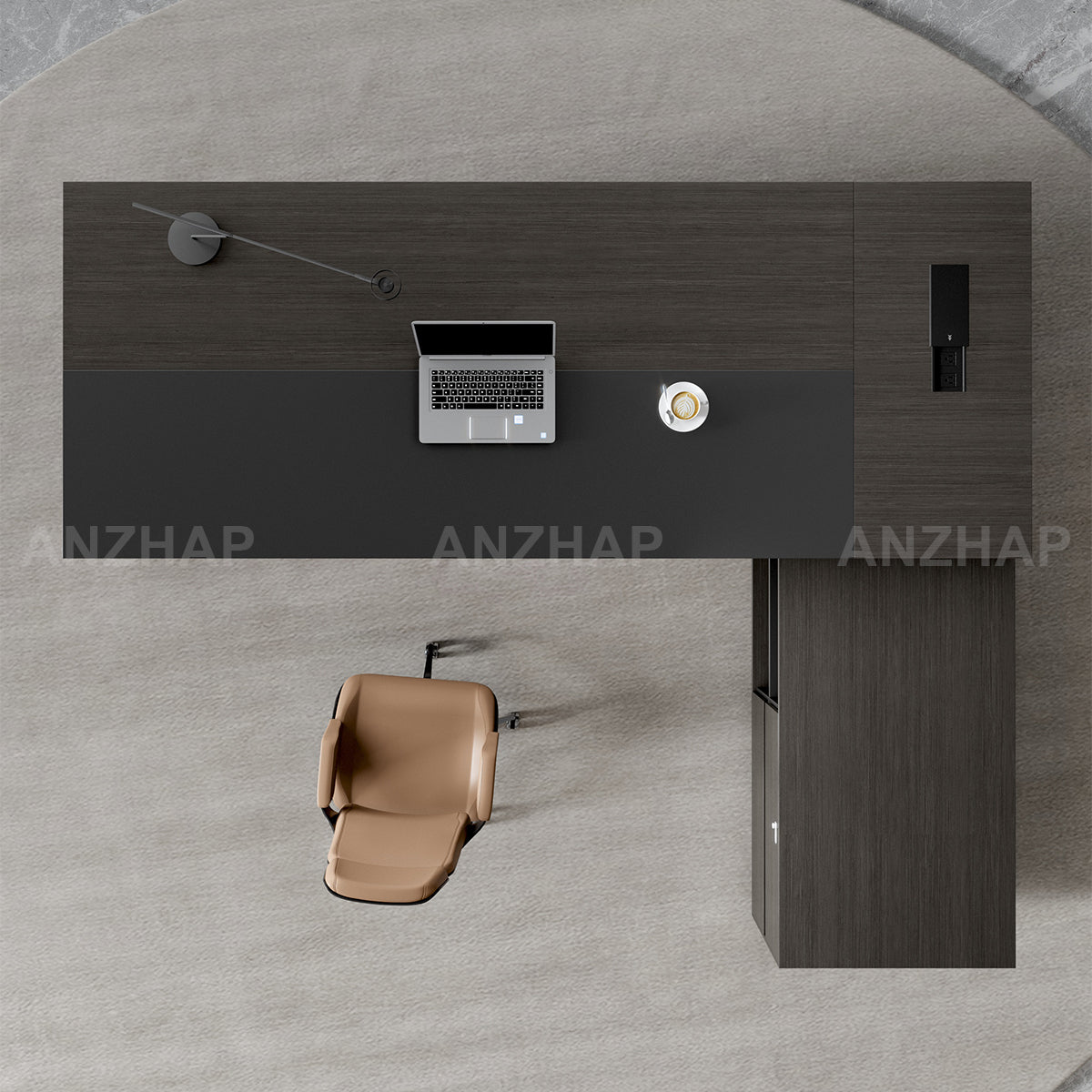 Stylish Minimalist Executive Desk with Spacious Work Surface （Stock Items）