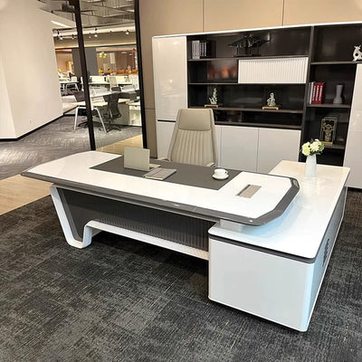 New High-end Lacquer Boss Desk Designer Modern Simple Boss Desk