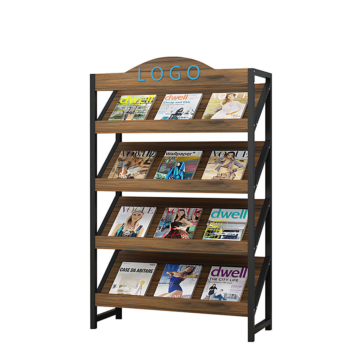 Fashionable Multi-Functional Bookshelf with Sturdy Frame and Large Storage Capacity