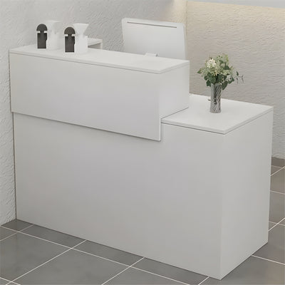 Retail Reception Desk 39-63 in Wide with Keyboard Tray, File Drawers & Transaction Counter（Stock Items）