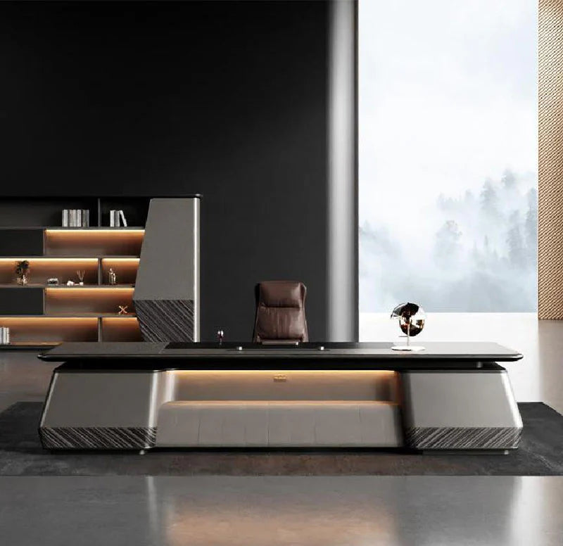 Premium Executive Desk with Two-Tone Design