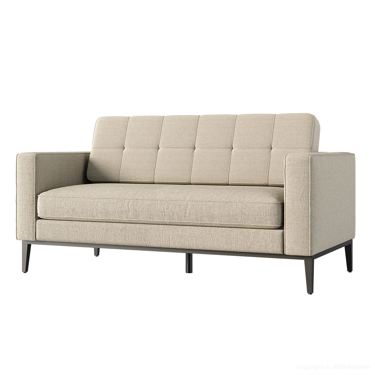 Contemporary Modular Sofa with Ergonomic Backrest, Soft Cushion & Wide Armrests for Office, Living Room & Apartment Spaces (43–75")（Stock Items）