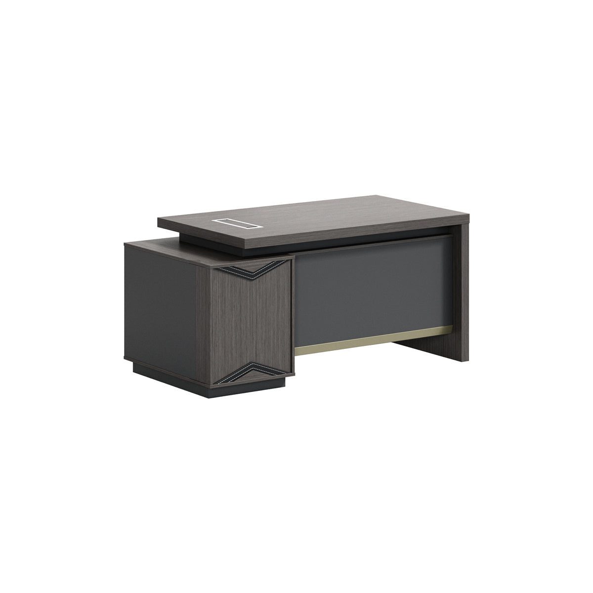 Modern Executive Desk with Convenient Power Outlets