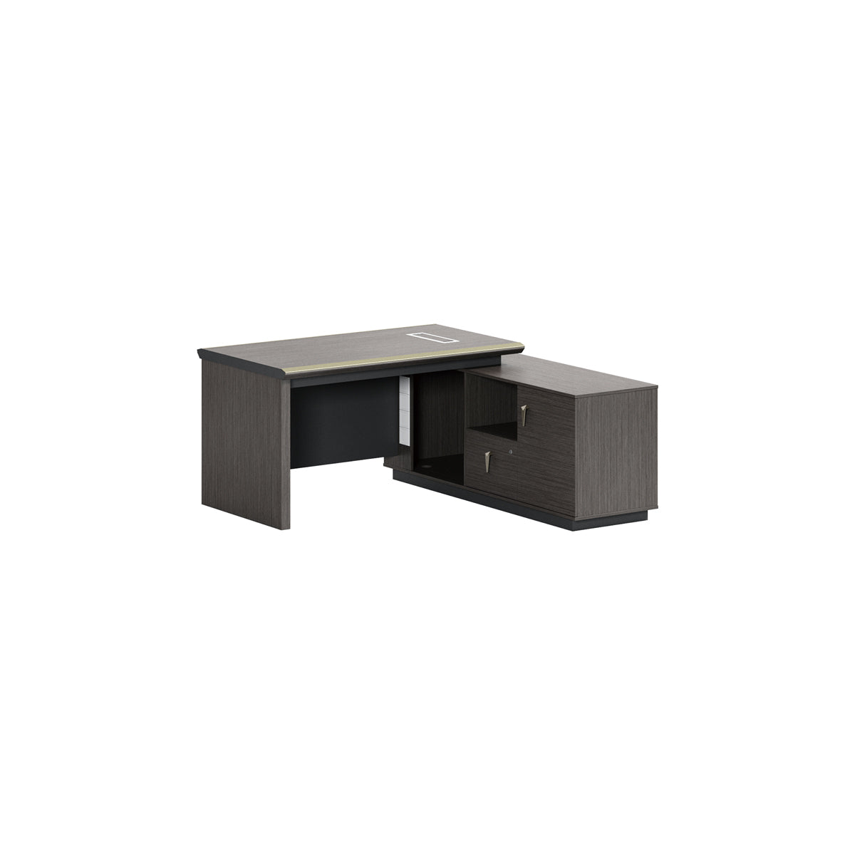 Modern Executive Desk with Convenient Power Outlets