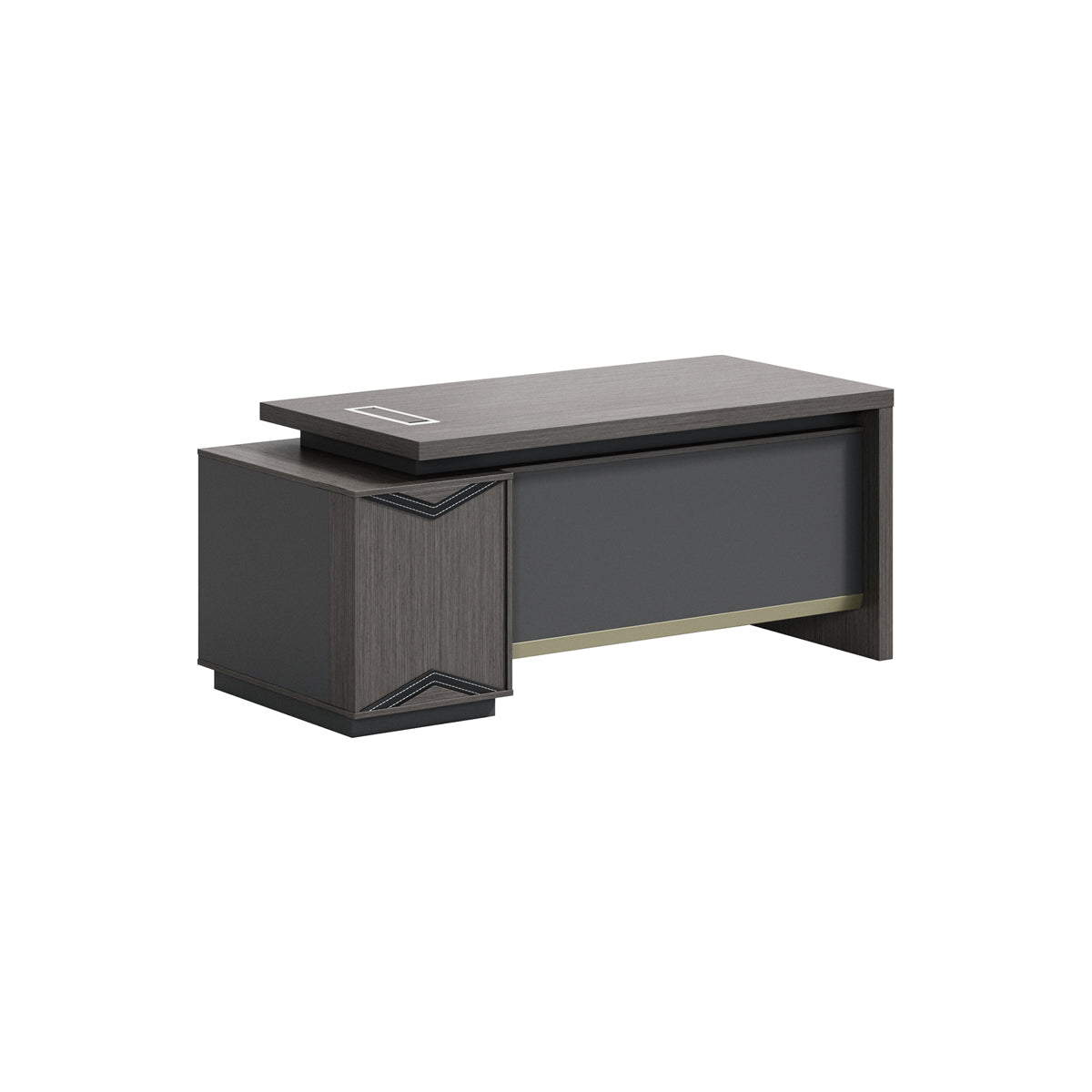 Modern Executive Desk with Convenient Power Outlets