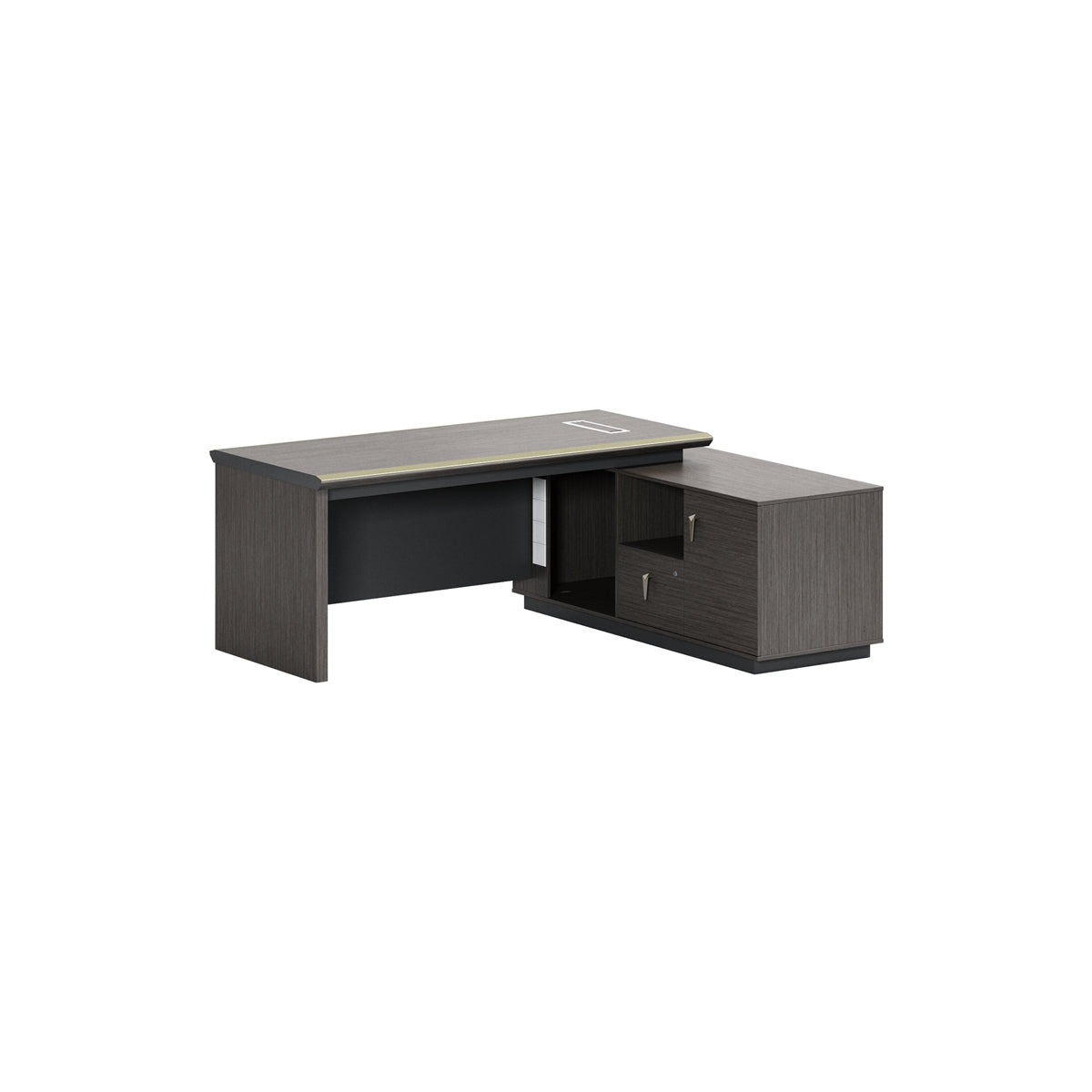 Modern Executive Desk with Convenient Power Outlets