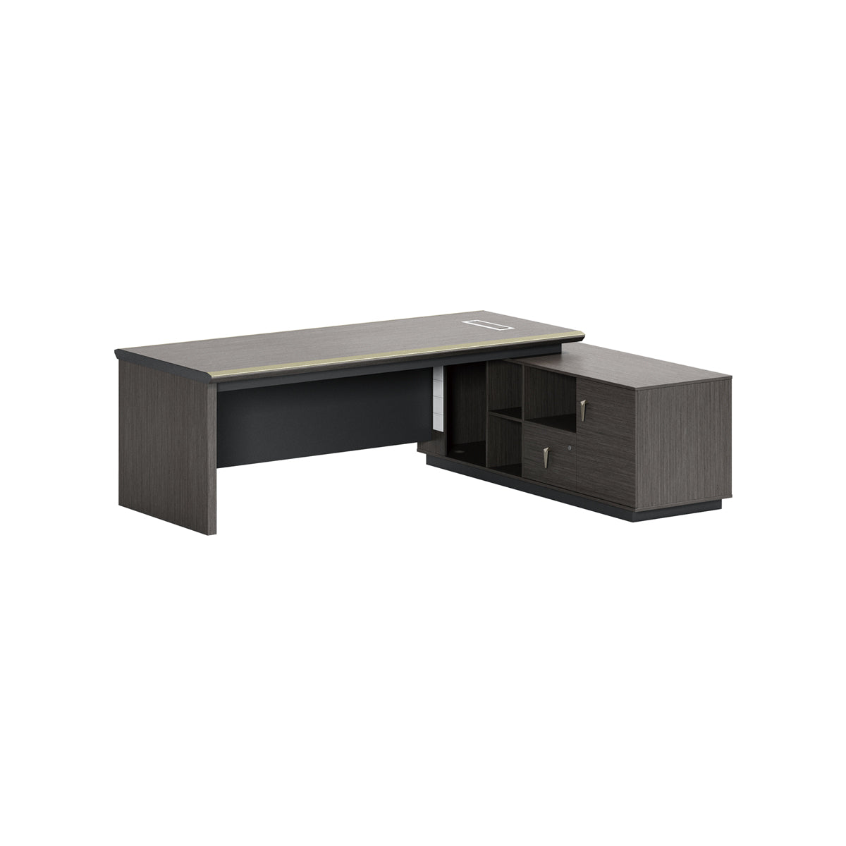 Modern Executive Desk with Convenient Power Outlets