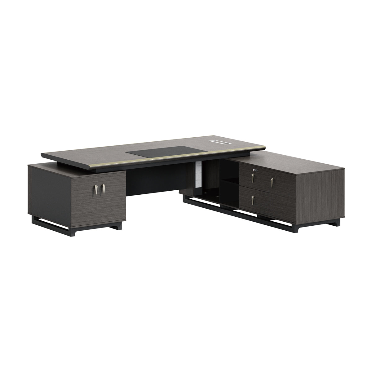 Modern Executive Desk with Convenient Power Outlets