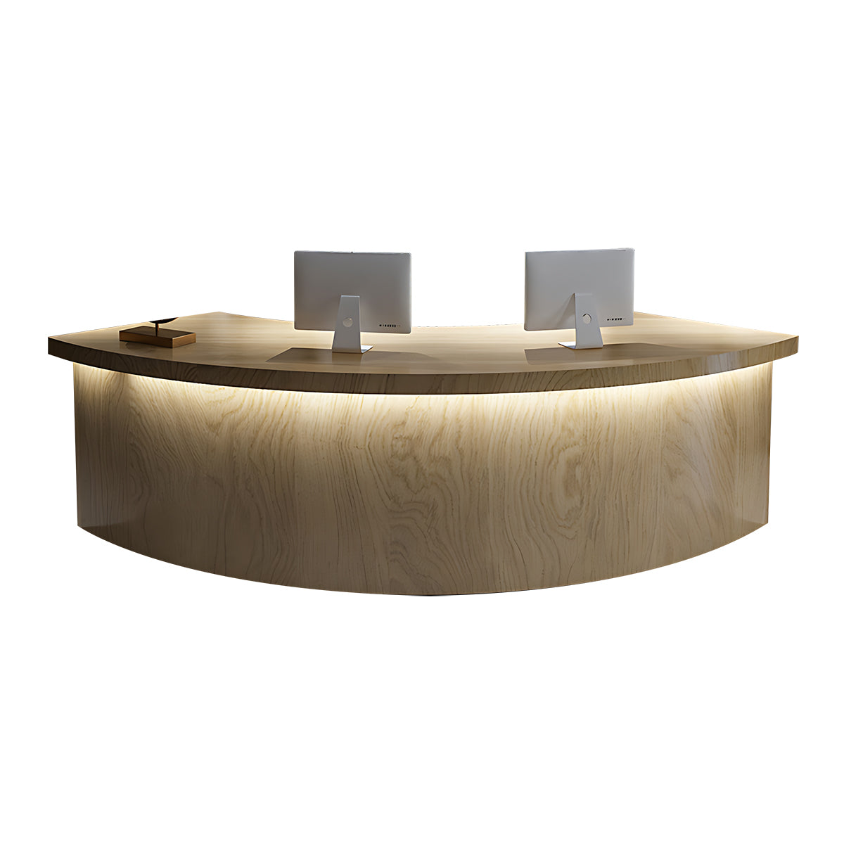 Reception Desk with Solid Wood Grain