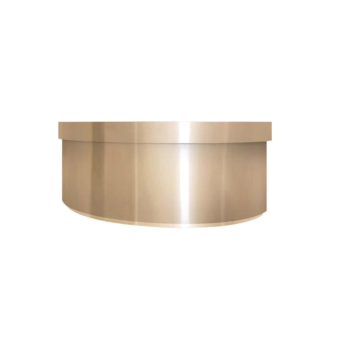 Semi Circular Reception Desk Stainless Steel Rust Resistant Storage Keyed Drawers