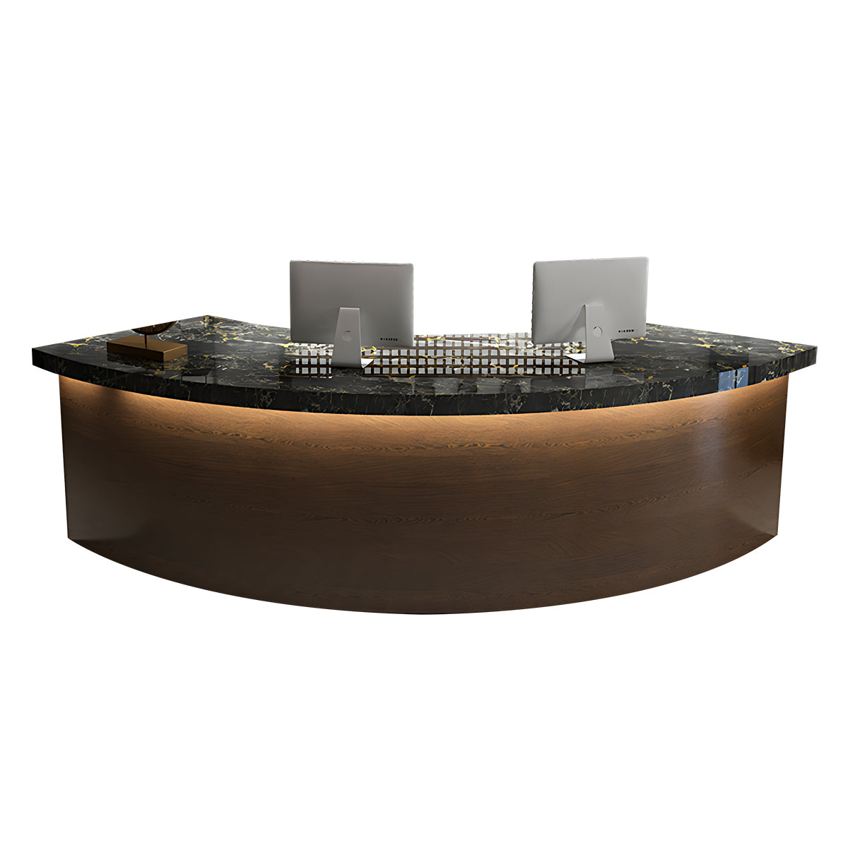 Reception Desk with Solid Wood Grain