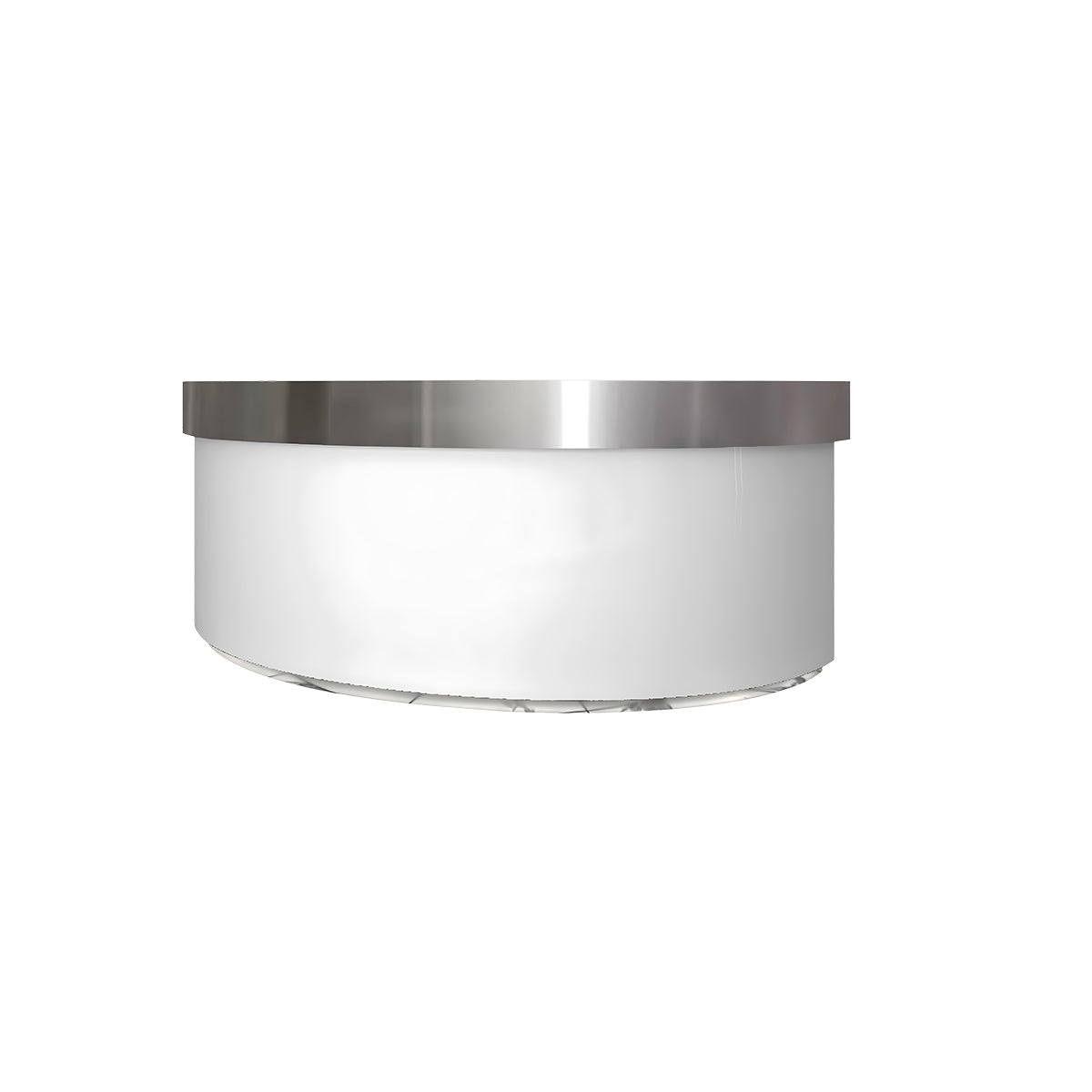 Semi Circular Reception Desk Stainless Steel Rust Resistant Storage Keyed Drawers