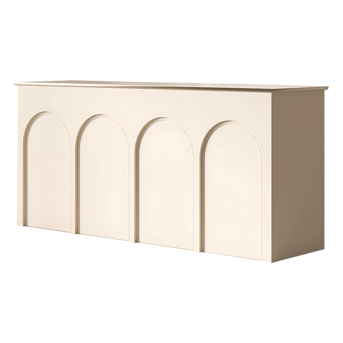 Retro Chic Reception Desk with Spacious Desktop Design
