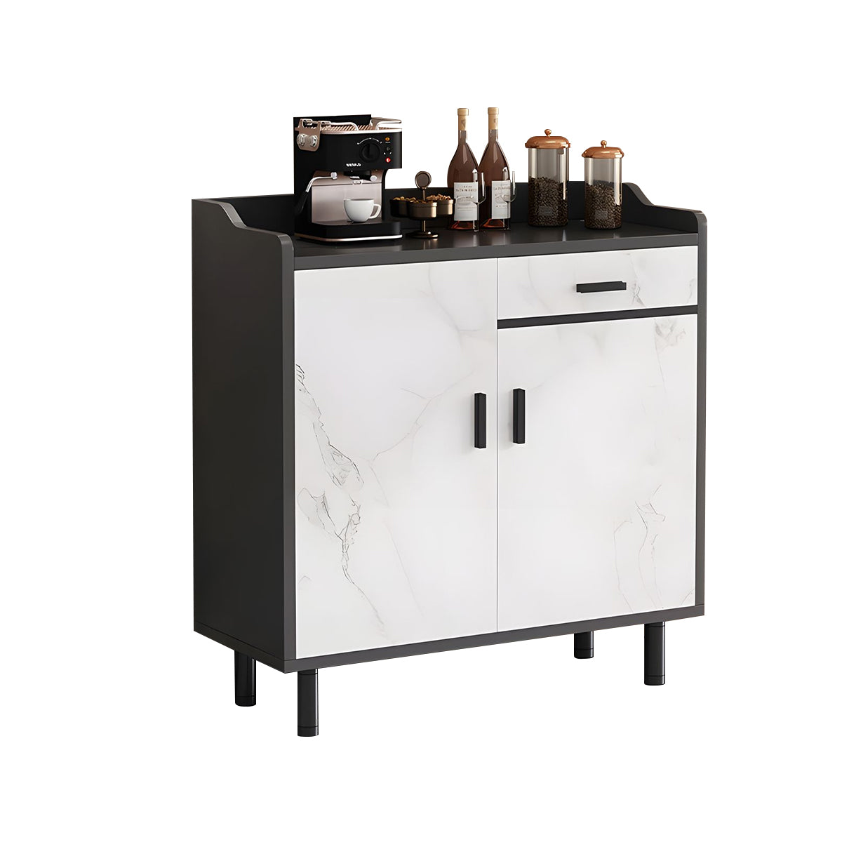 Modern Scratch-Resistant Sideboard with Storage and Adjustable Shelves