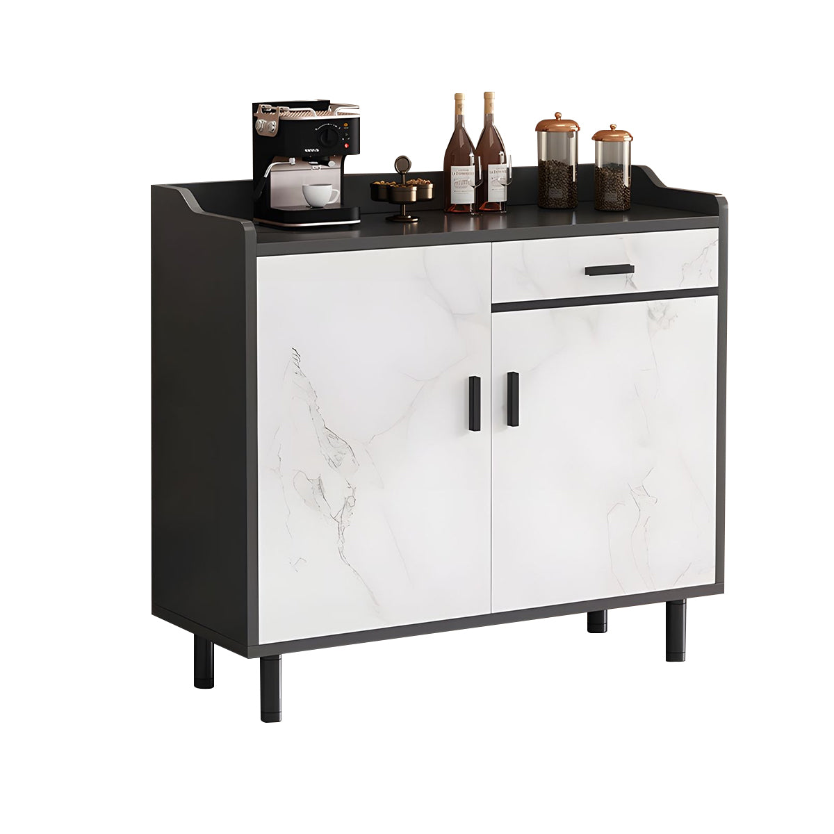 Modern Scratch-Resistant Sideboard with Storage and Adjustable Shelves