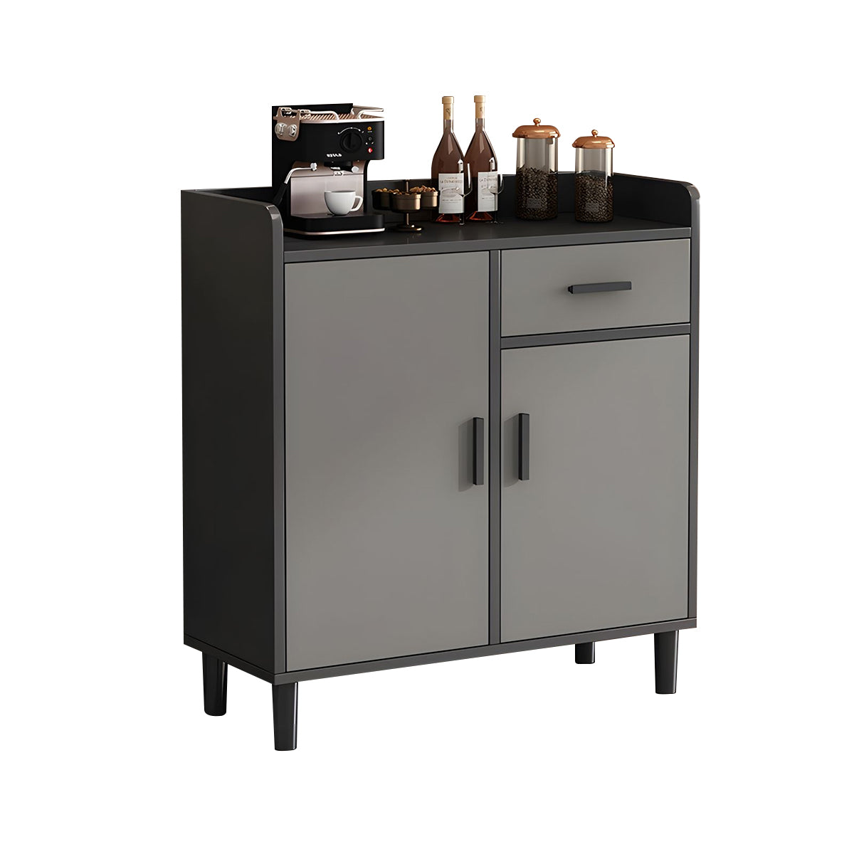 Modern Scratch-Resistant Sideboard with Storage and Adjustable Shelves