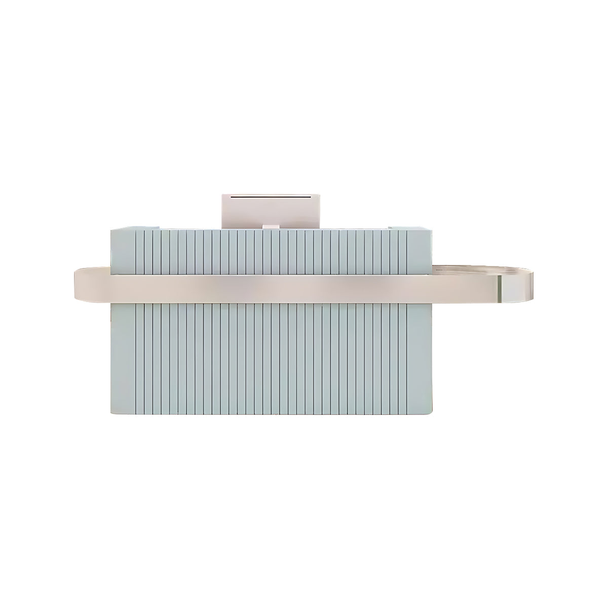 Italian-Style Elegant Reception Desk with Thick Dual Desktop Design