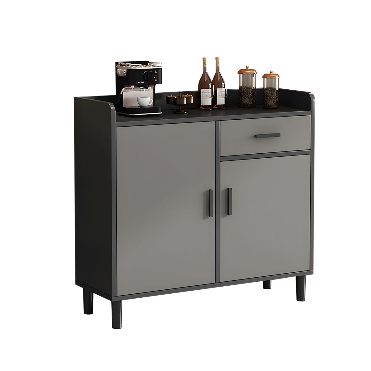 Modern Scratch-Resistant Sideboard with Storage and Adjustable Shelves