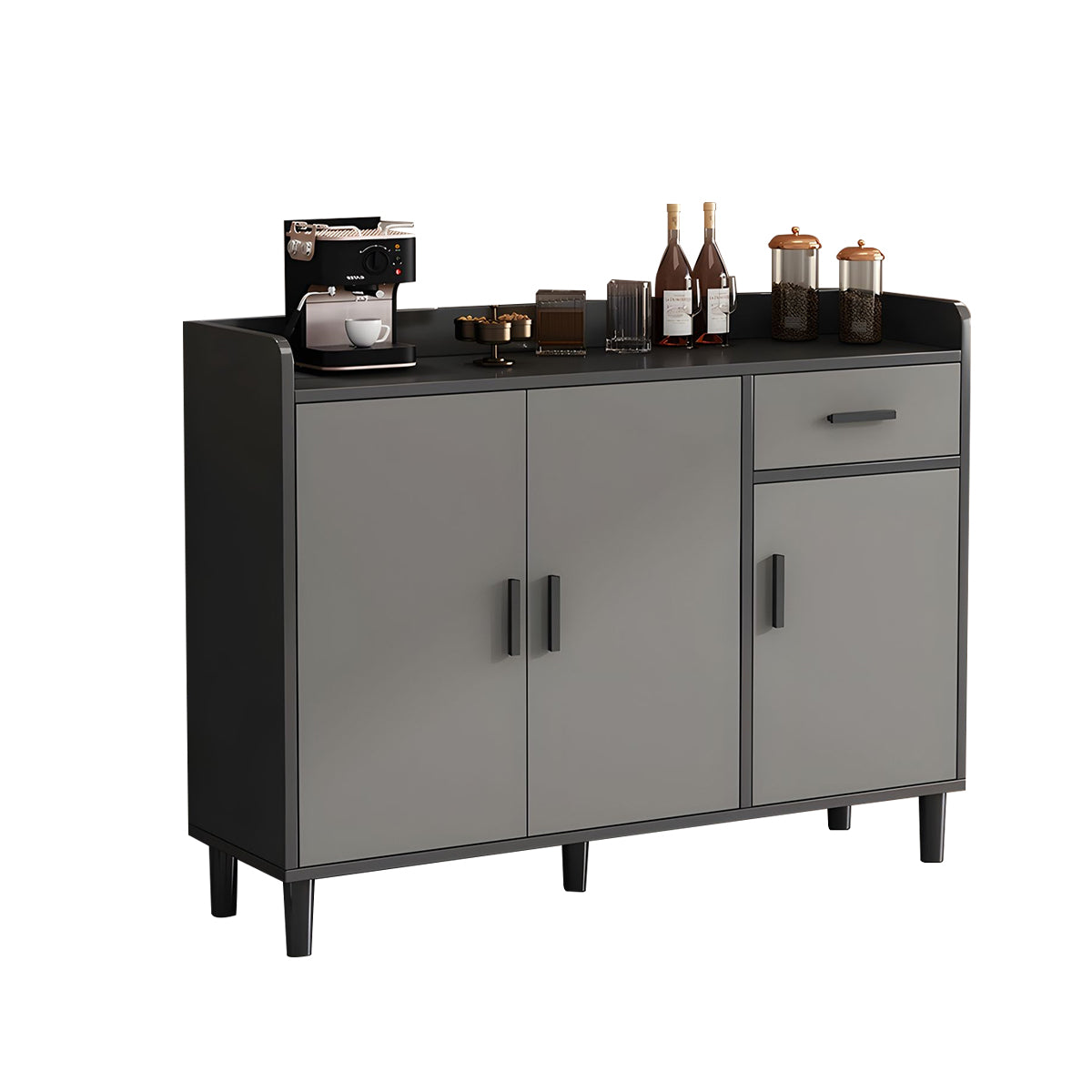 Modern Scratch-Resistant Sideboard with Storage and Adjustable Shelves