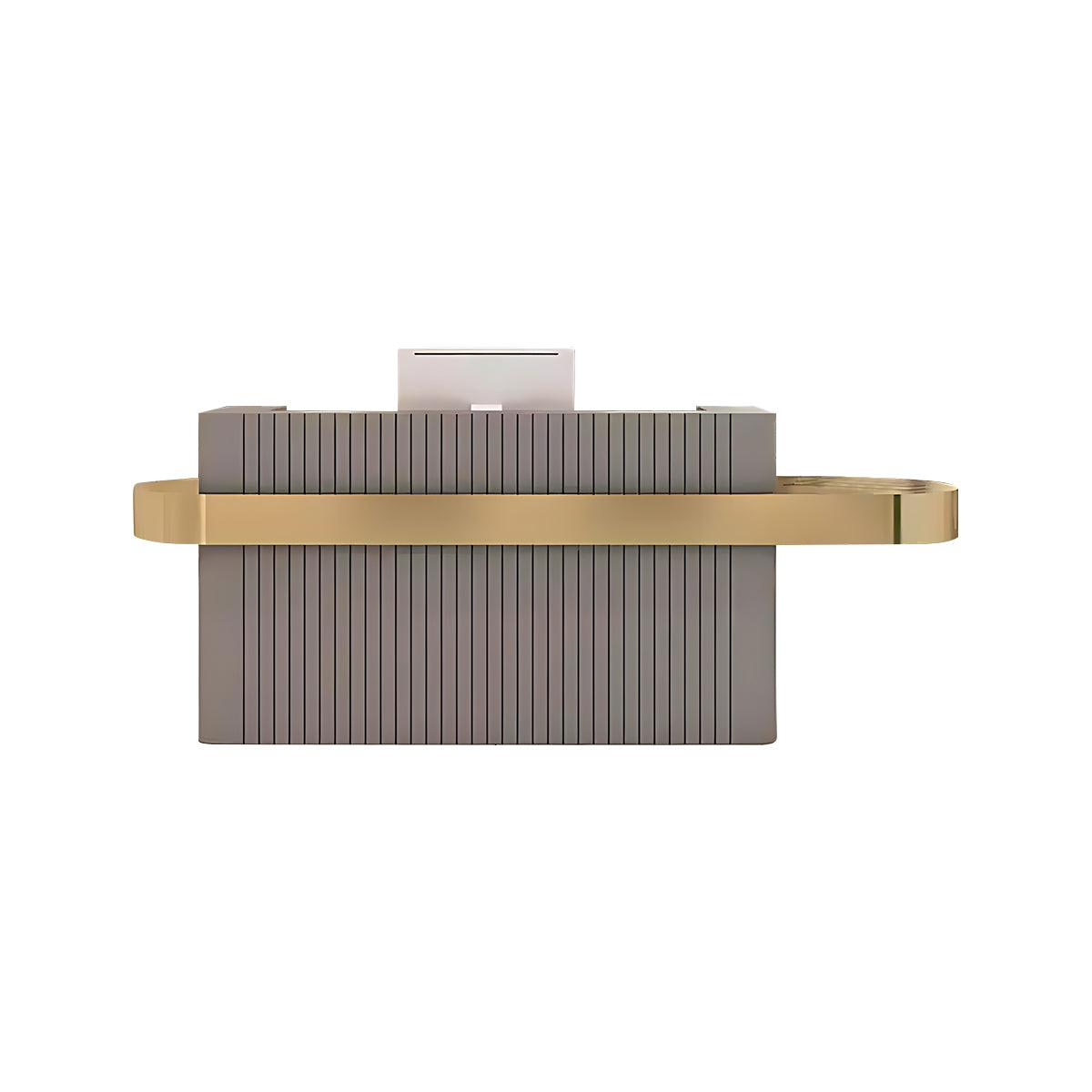 Italian-Style Elegant Reception Desk with Thick Dual Desktop Design