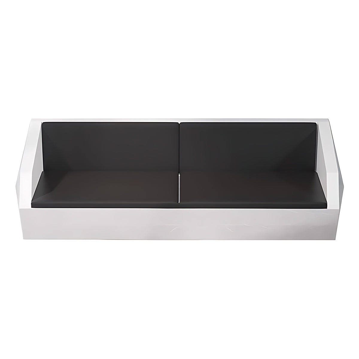 Luxurious and Stylish Black-and-White Sofa with Unique Geometric Design