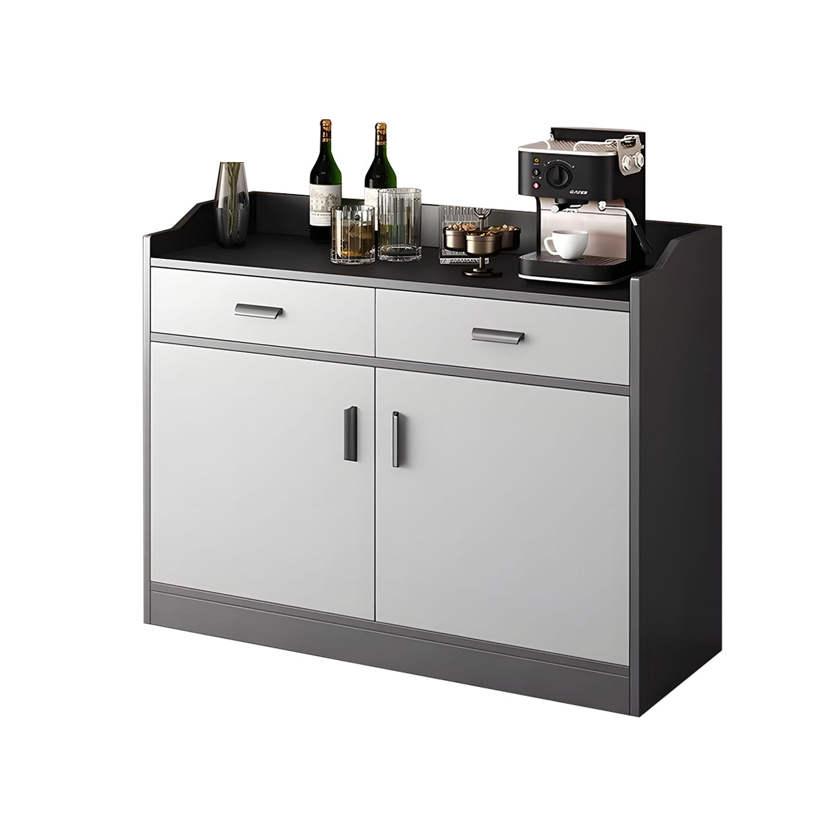 Modern Scratch-Resistant Sideboard with Storage and Adjustable Shelves