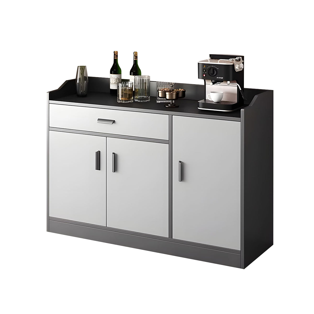 Modern Scratch-Resistant Sideboard with Storage and Adjustable Shelves