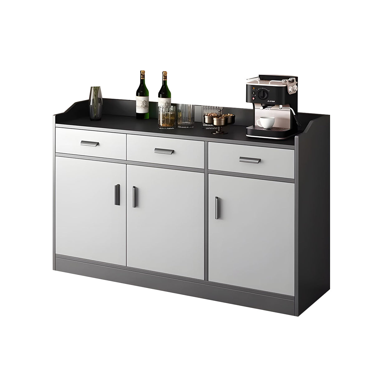 Modern Scratch-Resistant Sideboard with Storage and Adjustable Shelves