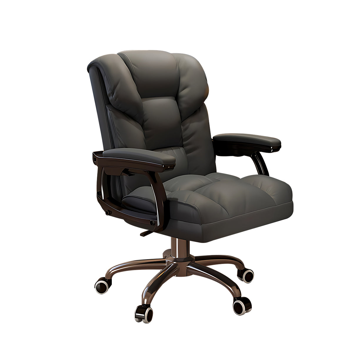 Ergonomic Office Chair with Reclining Back and Footrest for Lumbar Support