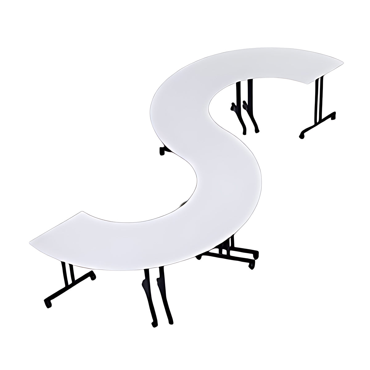 Minimalist and Creative Multifunctional Conference Table with a Sturdy Leg Design