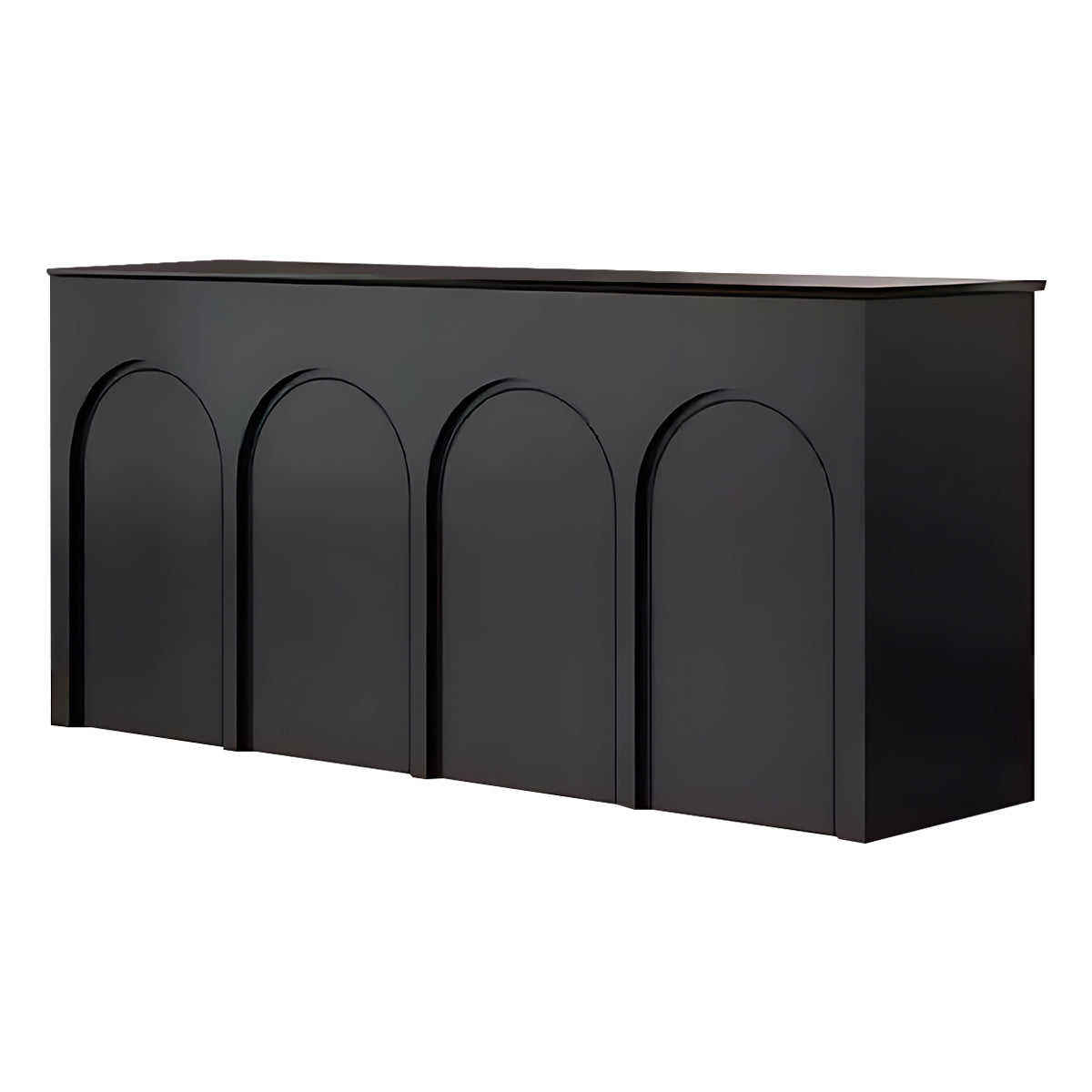 Retro Chic Reception Desk with Spacious Desktop Design