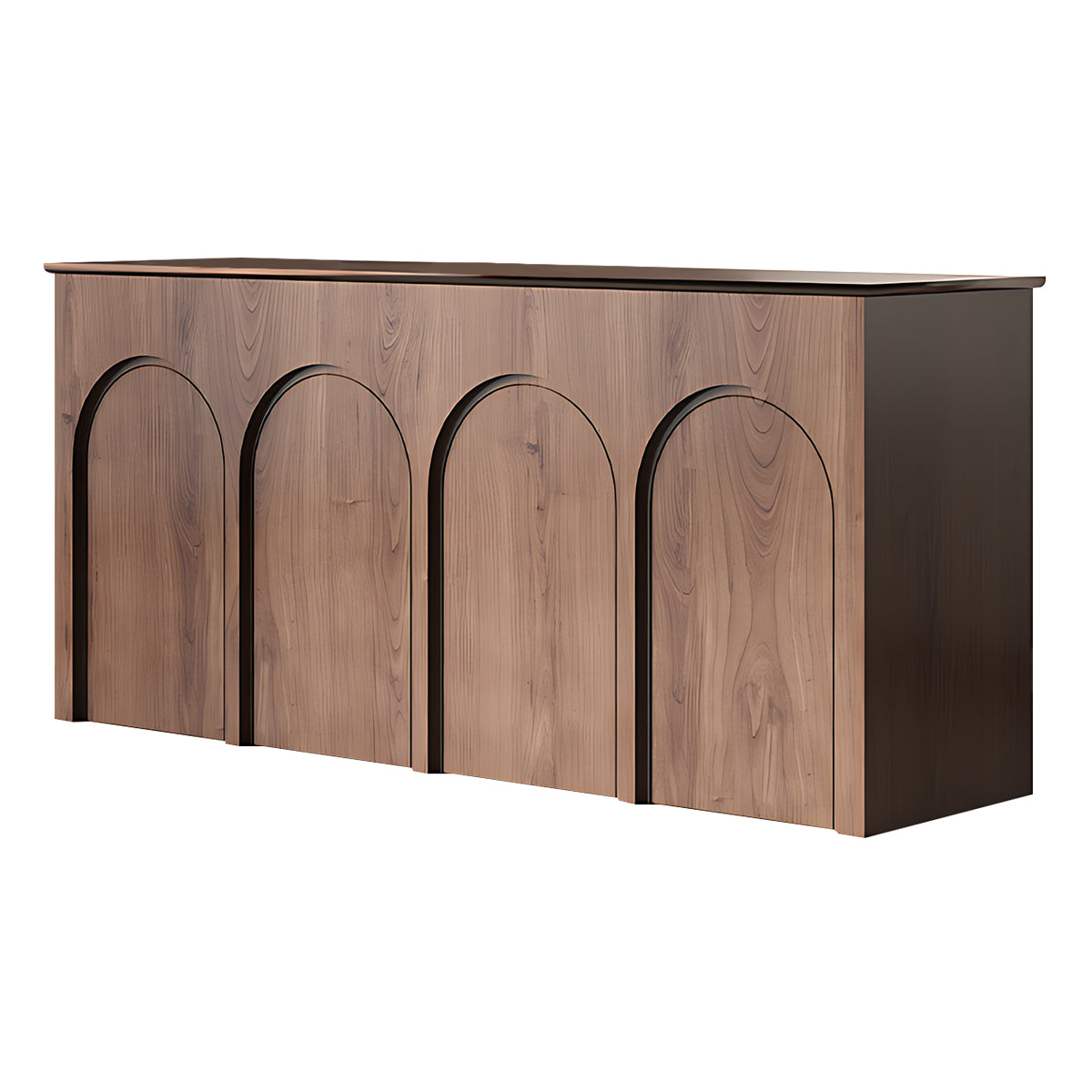 Retro Chic Reception Desk with Spacious Desktop Design