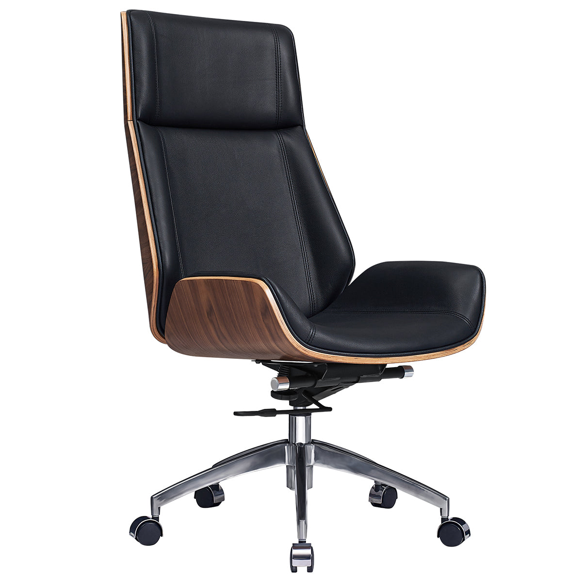 Modern Leather Office Chair with Adjustable Height & 360° Swivel（Stock Items）