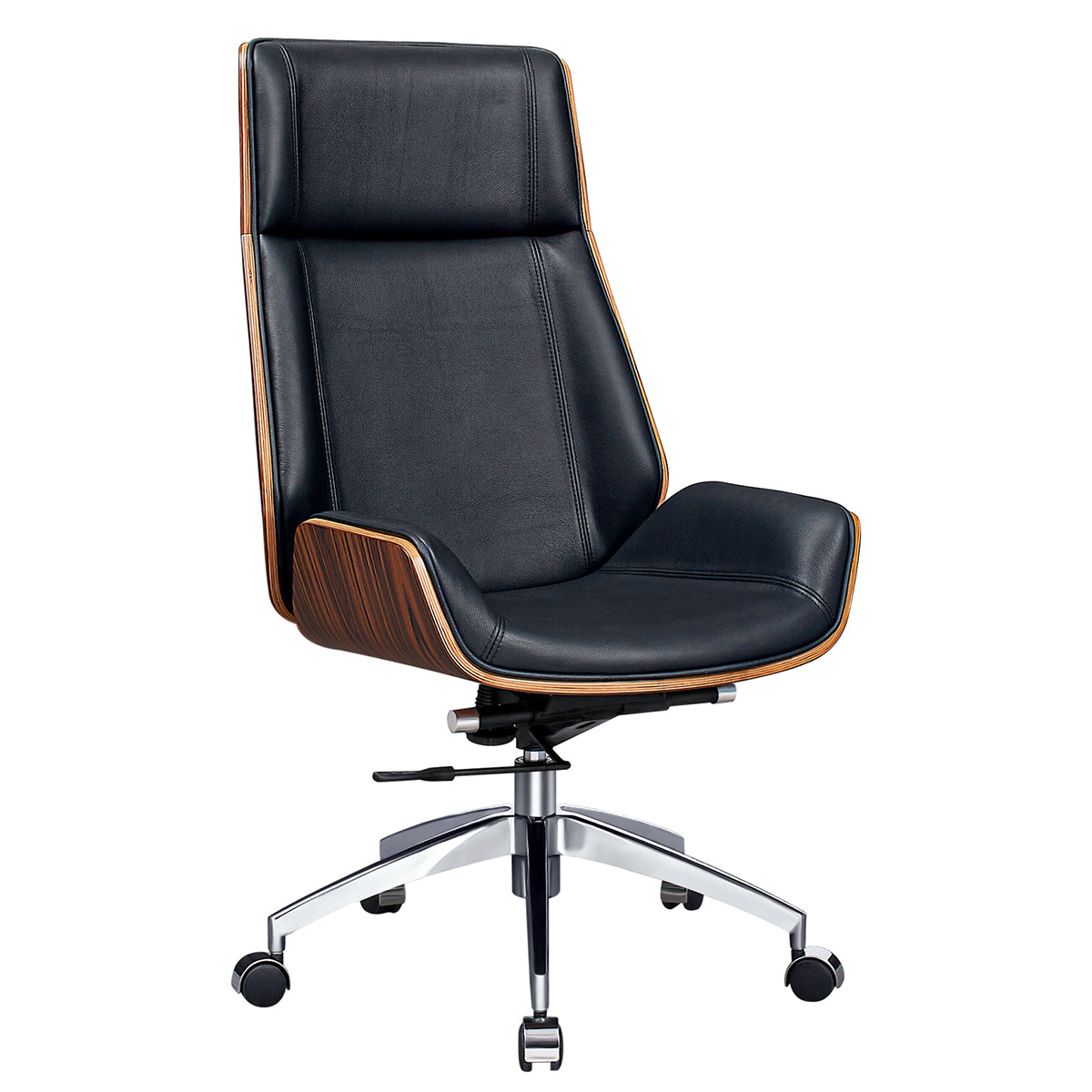 Modern Leather Office Chair with Adjustable Height & 360° Swivel（Stock Items）