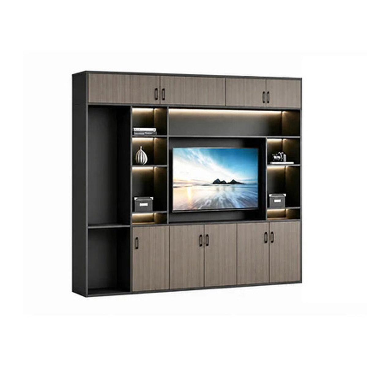Modern L-Shaped Executive Desk 63–126 in Wide with Cable Management, Lockable Drawers & Steel Frame