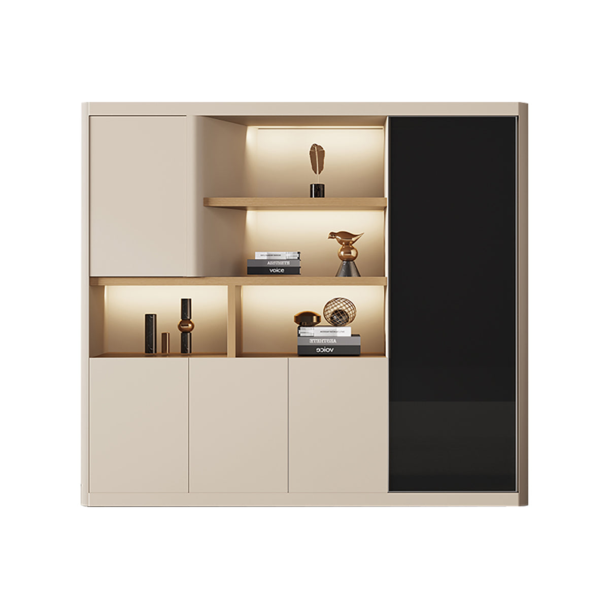 Modern Minimalist L-Shaped Executive Desk 71–126 in Wide with Cable Management, Built-In Power Outlets, Lockable Drawers & Solid Wood