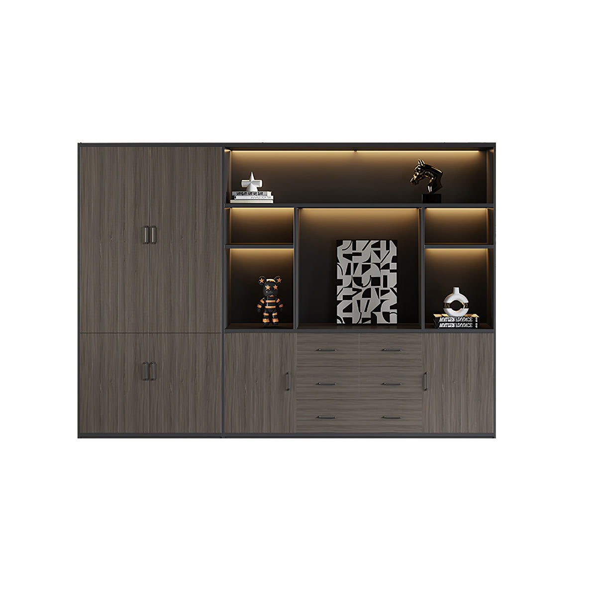Stylish and Luxurious L-Shaped Executive Desk with Spacious Desktop Design