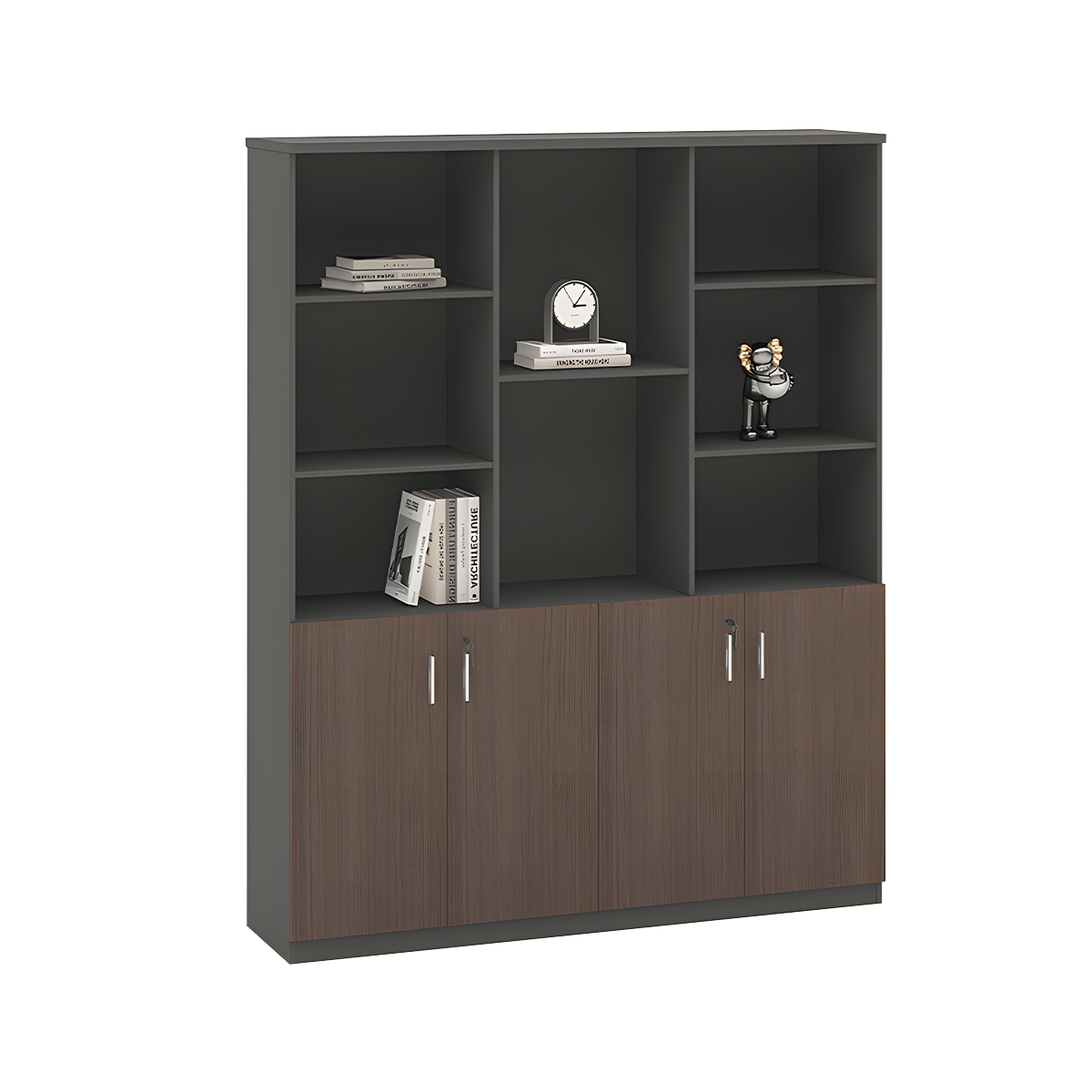 Premium Spacious Office Desk Aluminum Edge Scratch Resistant Lockable Drawers