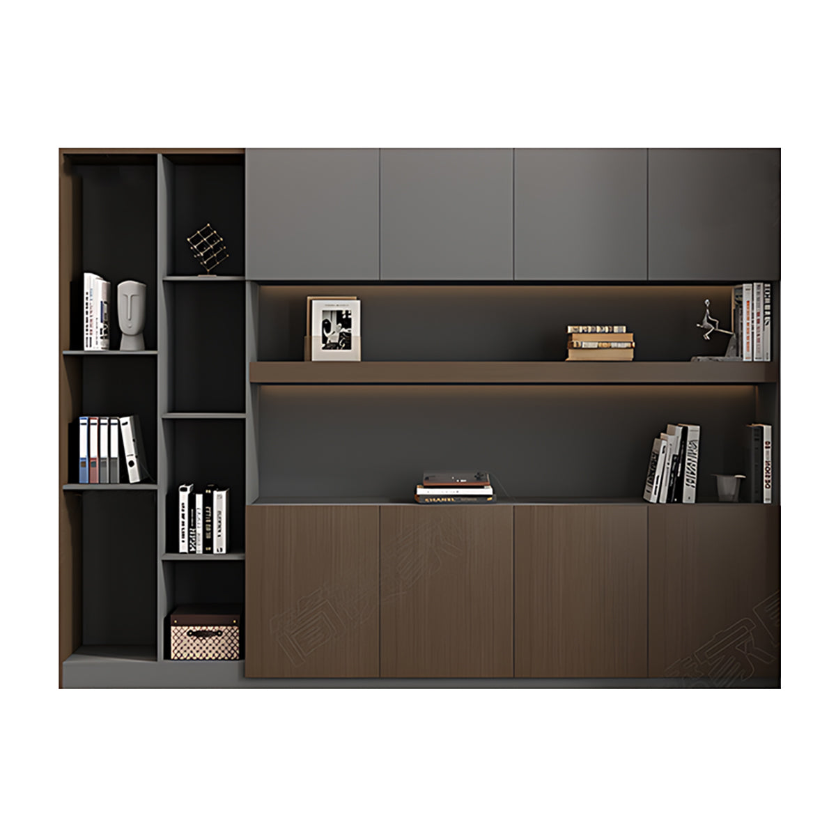 Premium Executive Office Desk with Cable Management and USB Fan, Eco-Friendly