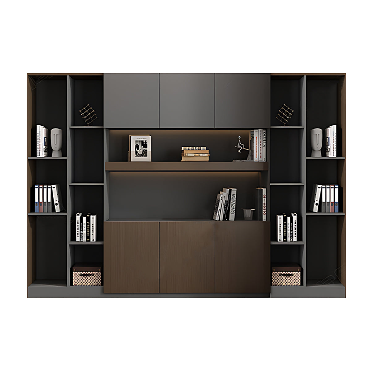 Premium Executive Office Desk with Cable Management and USB Fan, Eco-Friendly