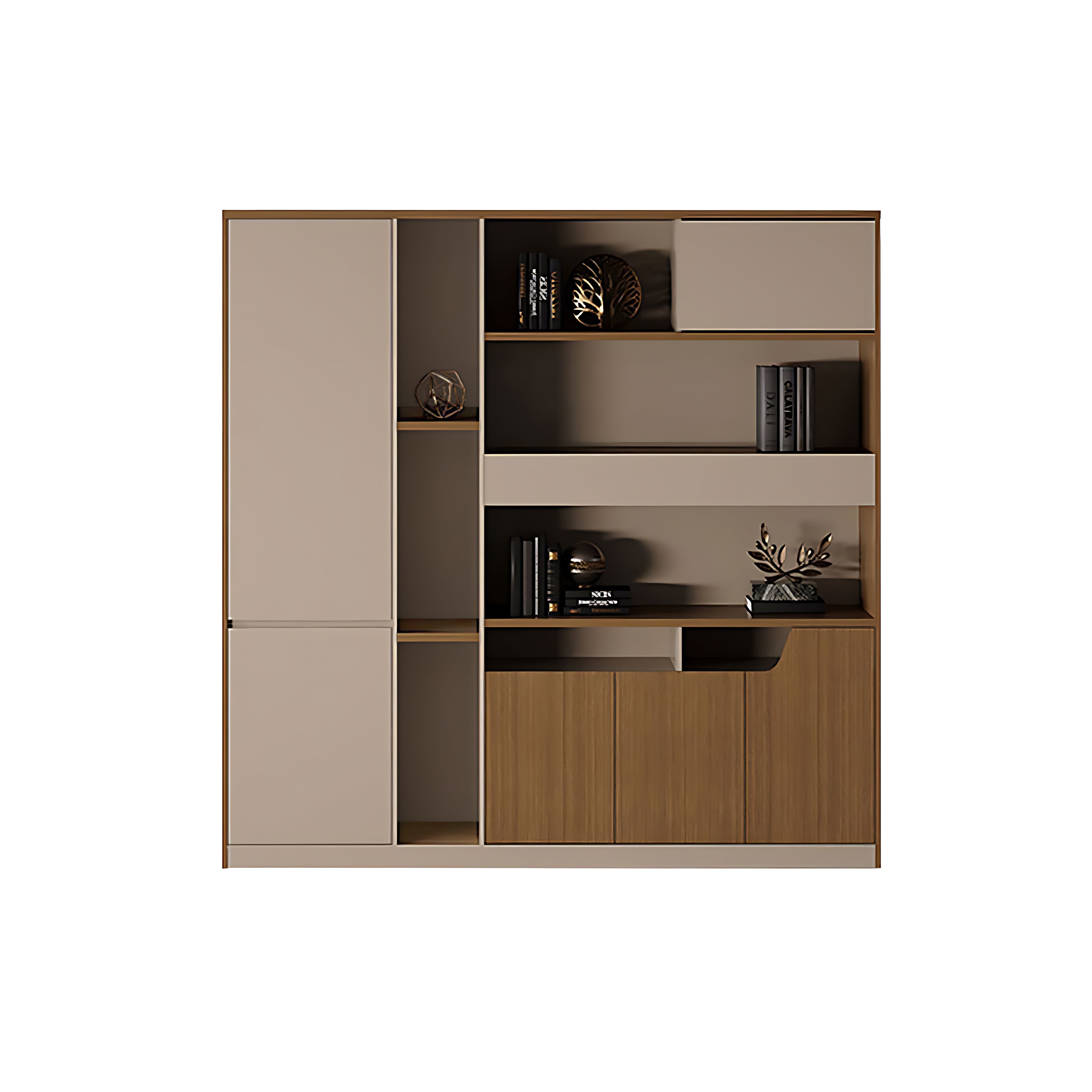 L-Shaped Executive Desk with Premium Grommet Box and Scratch-Resistant Thick Surface