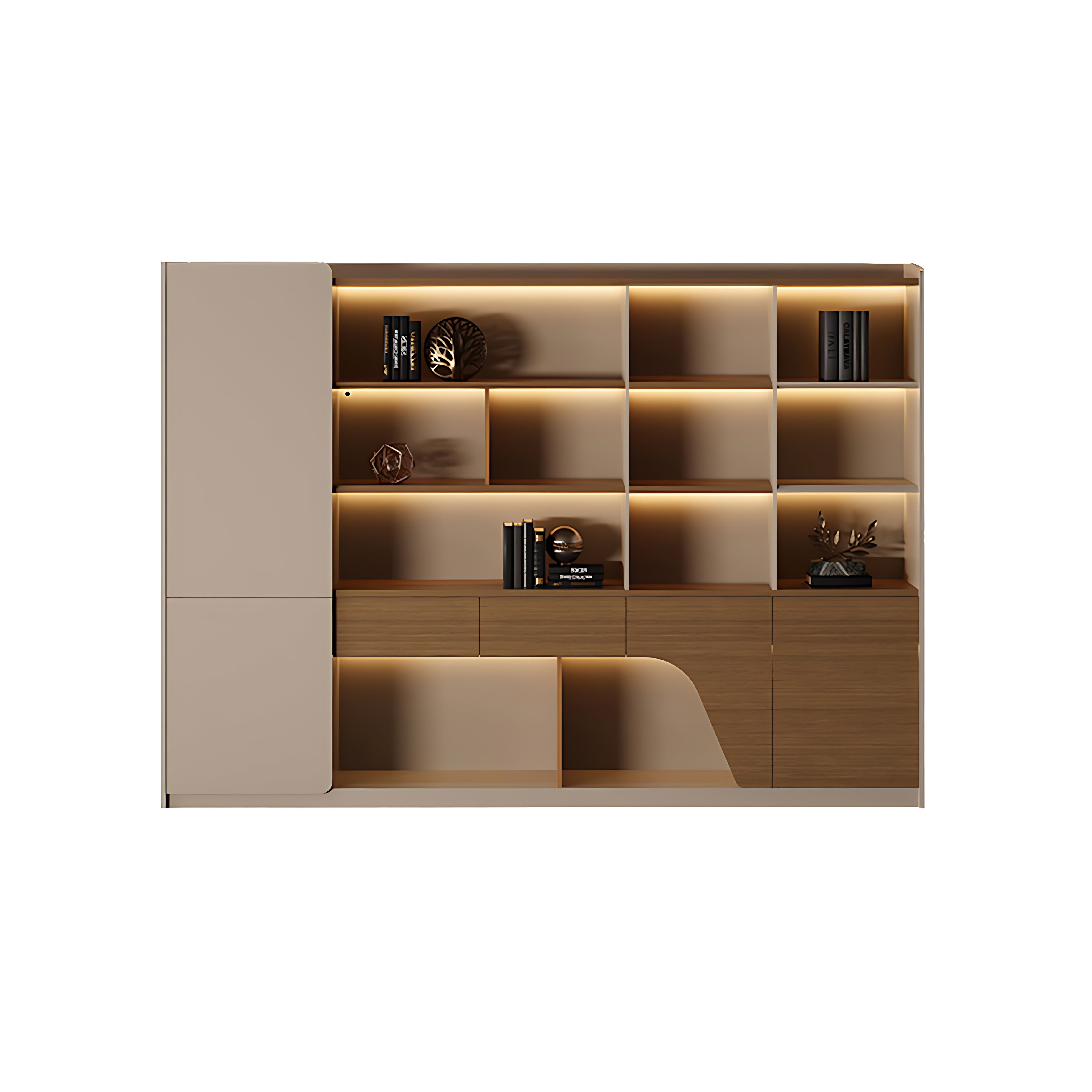L-Shaped Executive Desk with Premium Grommet Box and Scratch-Resistant Thick Surface
