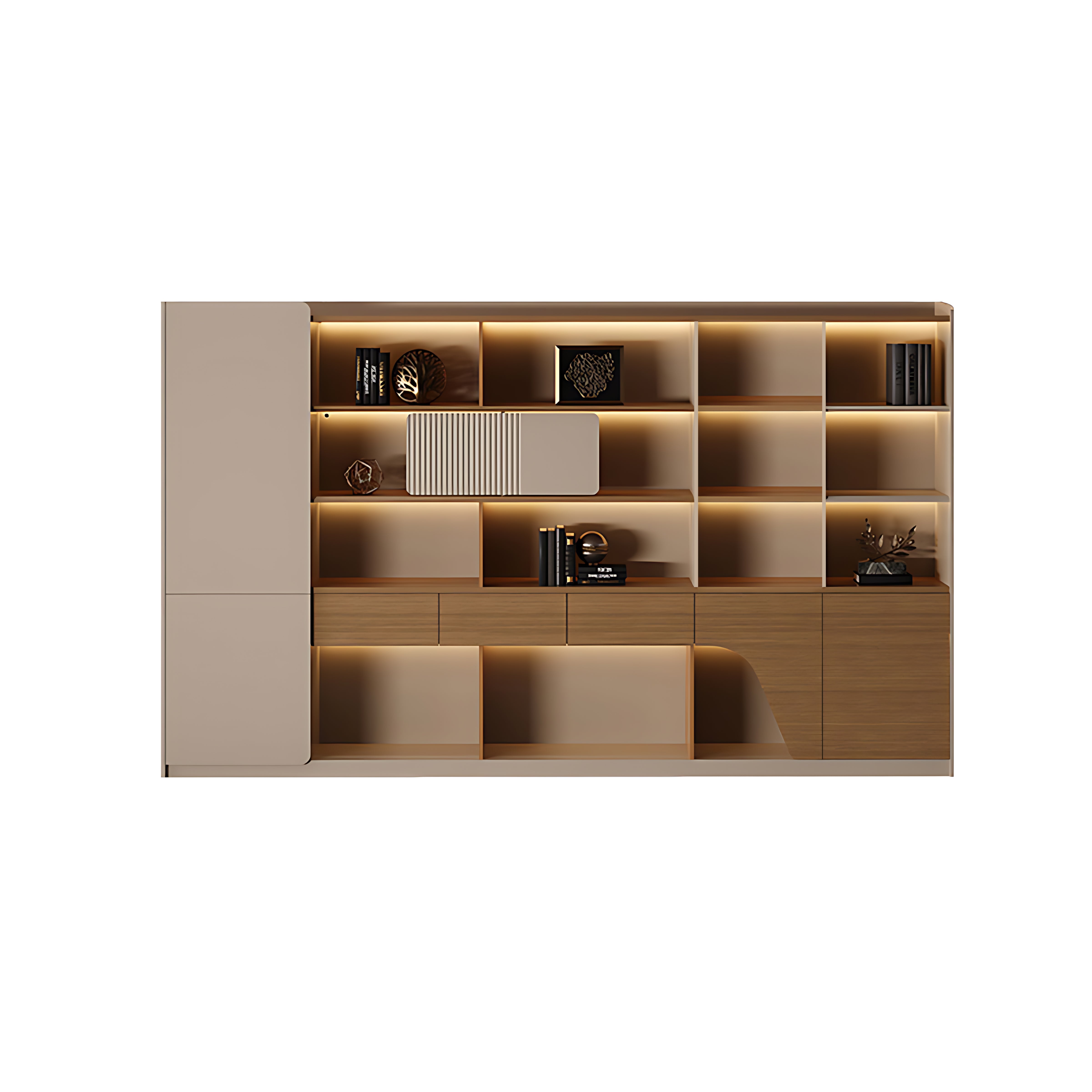 L-Shaped Executive Desk with Premium Grommet Box and Scratch-Resistant Thick Surface