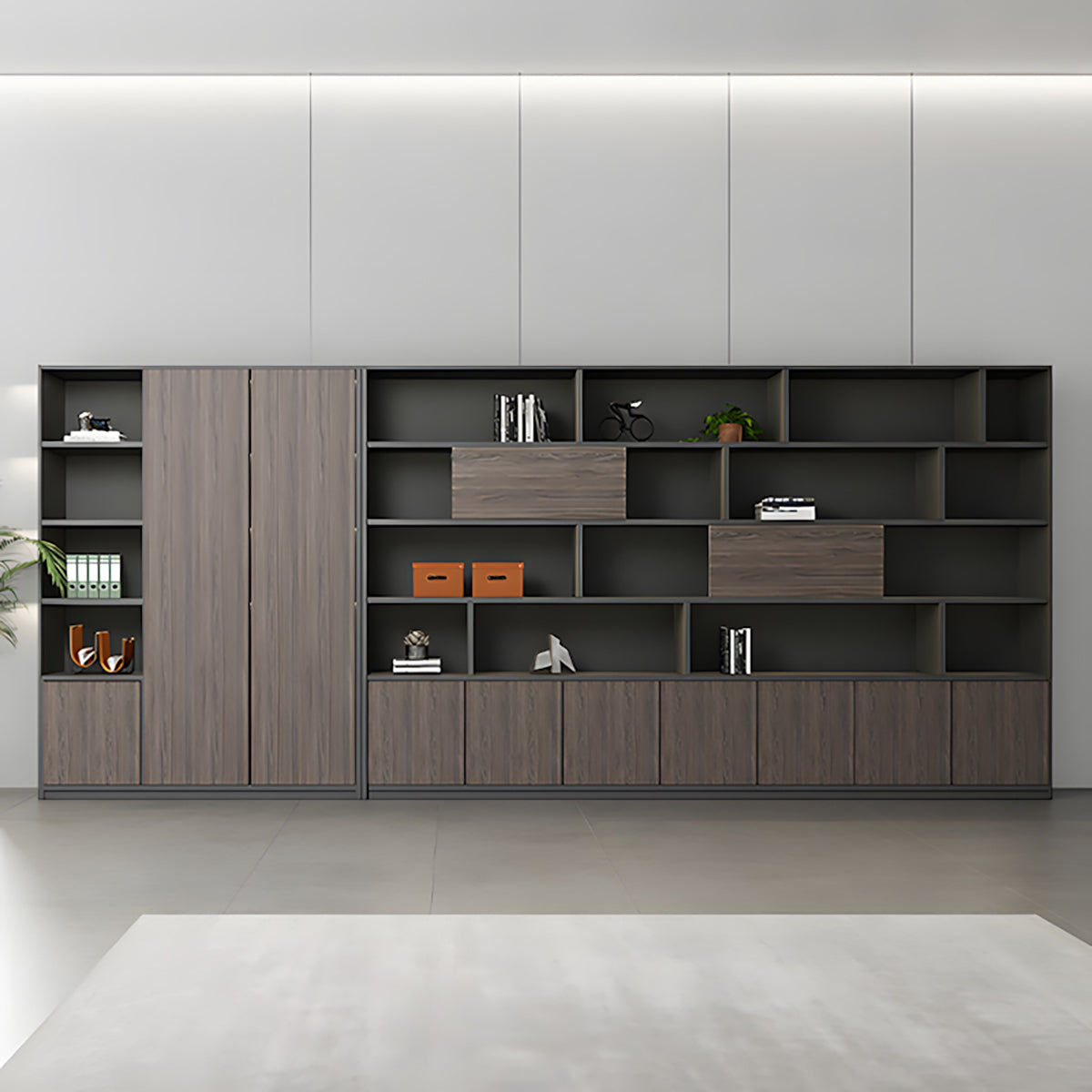 High-Capacity Storage Cabinet with Moisture-Resistant Base for Office